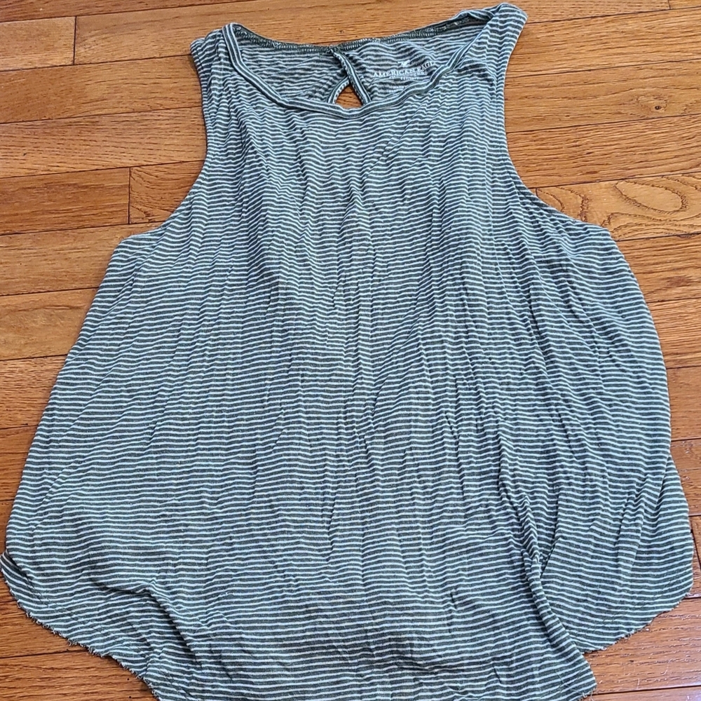Green and cream shirt